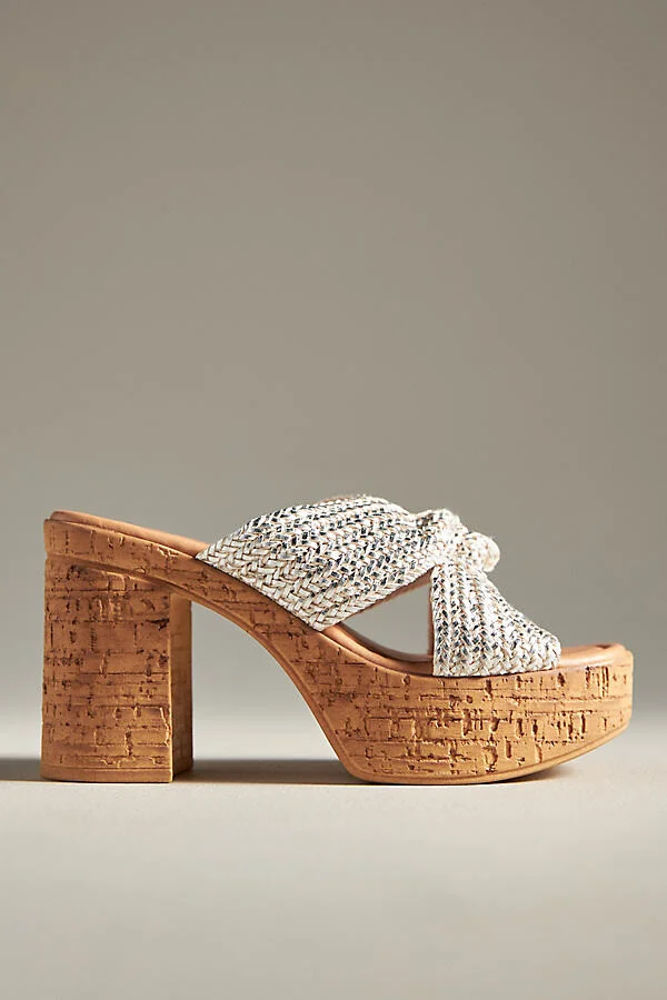 Adorned Cork-Bottom Platform Heels - Image 2
