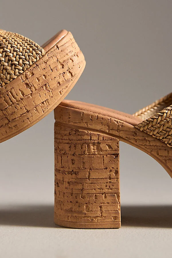 Adorned Cork-Bottom Platform Heels - Image 3