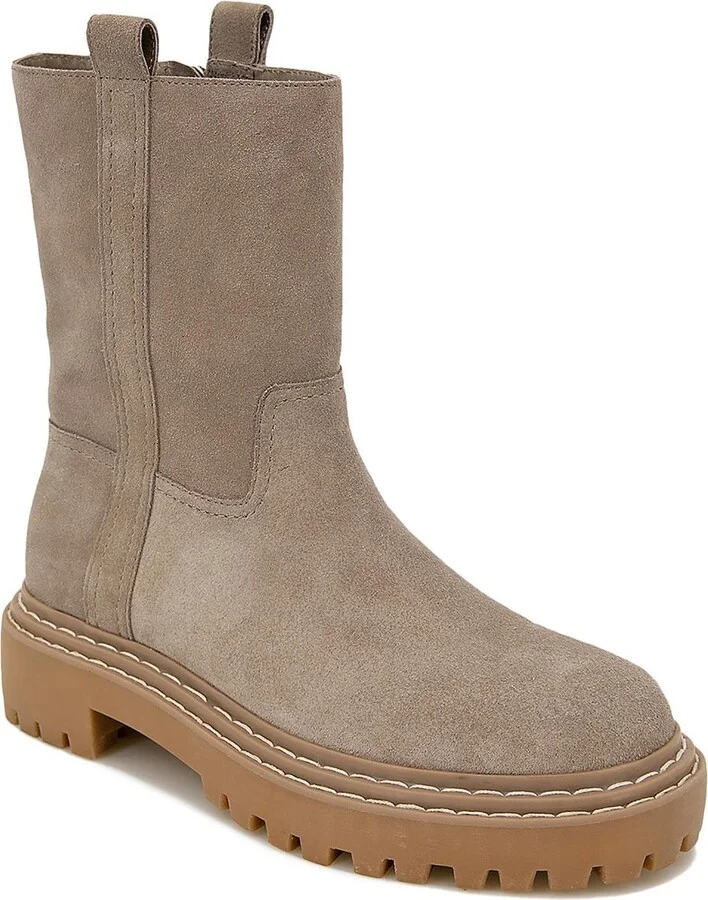 Adria Womens Leather Pull On Mid-Calf Boots