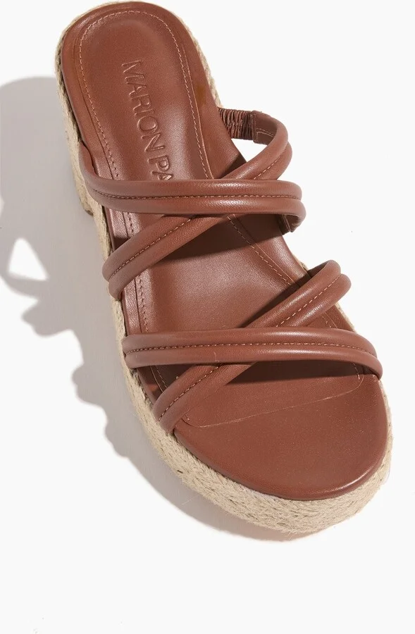 Adrian Platform Sandal in Luggage/Natural - Image 4