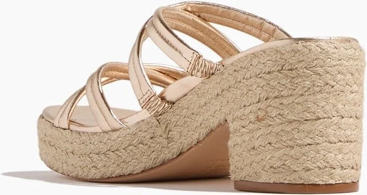 Adrian Platform Sandal in Soft Gold/Natural - Image 3