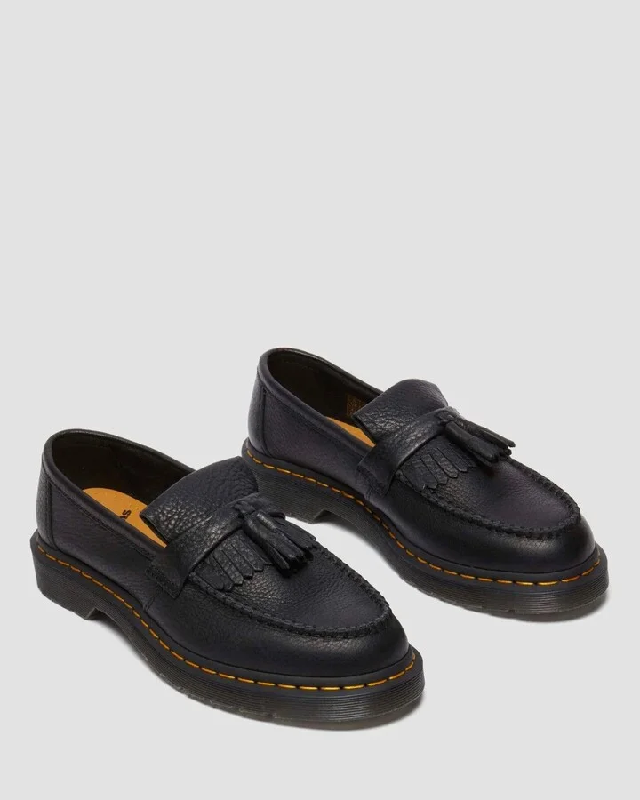 Adrian Tassel Loafer Women's 10 Black Leather Slip On Shoes KHD2104