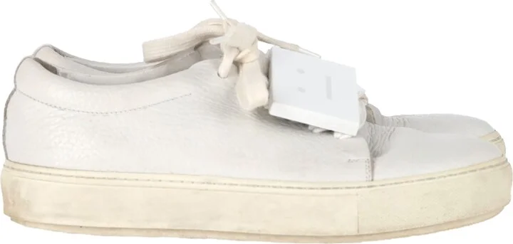 Adriana Low-Top Sneakers in White Leather