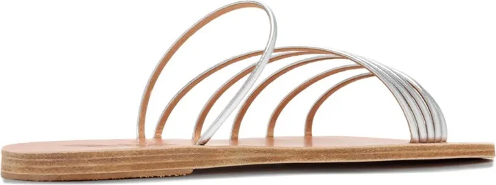 Adriani metallic leather five-strap flat sandals - Image 4