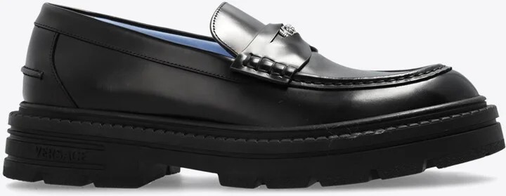 Adriano Medusa Head Leather Loafers