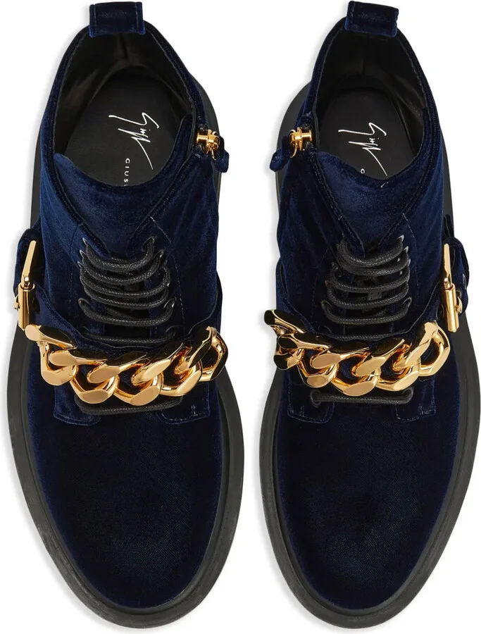 Adric velvet lace-up sneakers - Image 4