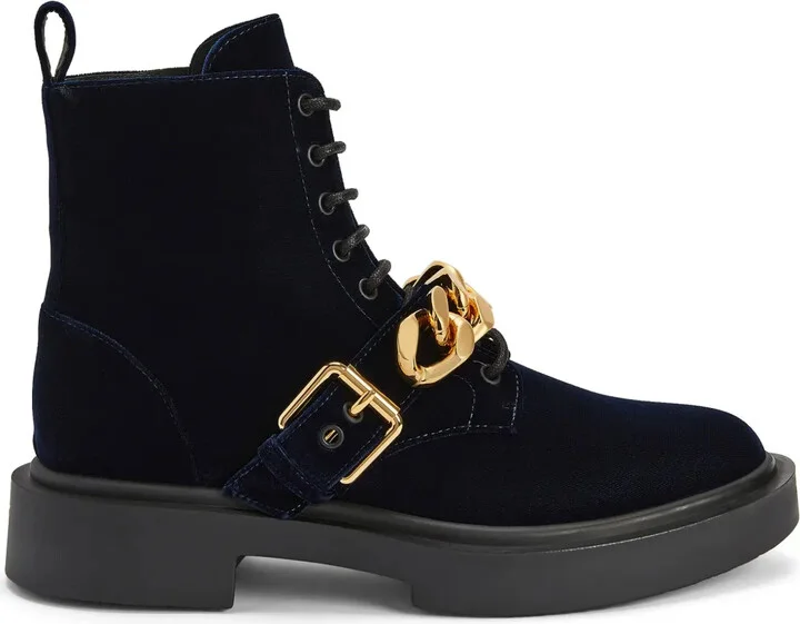 Adric velvet lace-up sneakers