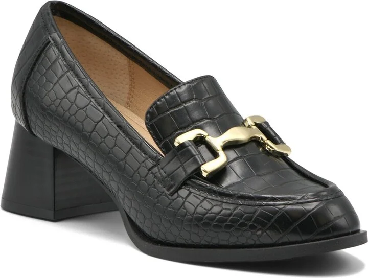 Adrienne Vittadini Sabre Faux Croco Print Loafer