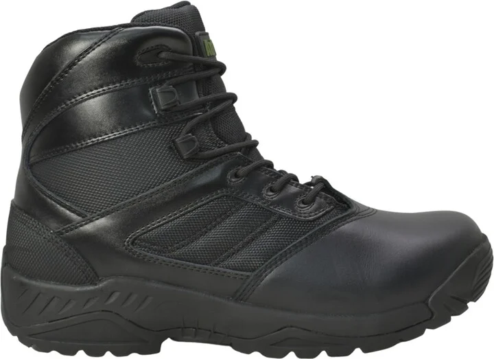 AdTec Men's 6" Full Grain Polishable Leather Side Zipper Tactical Boot, Black - Image 2