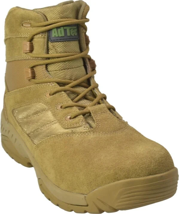AdTec Men's 6" Suede Leather Side Zipper Tactical Boot