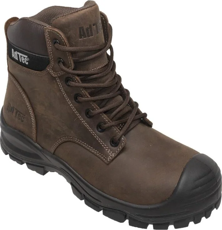 AdTec Men's 6" Waterproof Composite Toe Work Boot Brown - Image 4