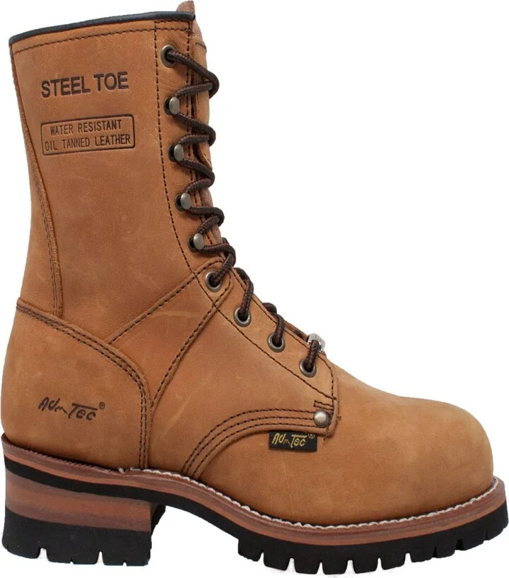 AdTec Men's 9" Steel Toe Logger Boot - Image 2
