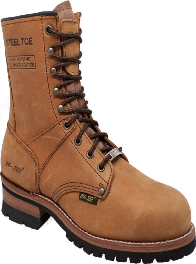 AdTec Men's 9" Steel Toe Logger Boot