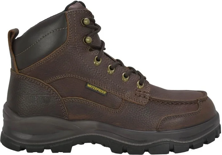AdTec Men's Men 6" Tumbled Leather Moc Soft Toe Waterproof Work Boots - Image 2