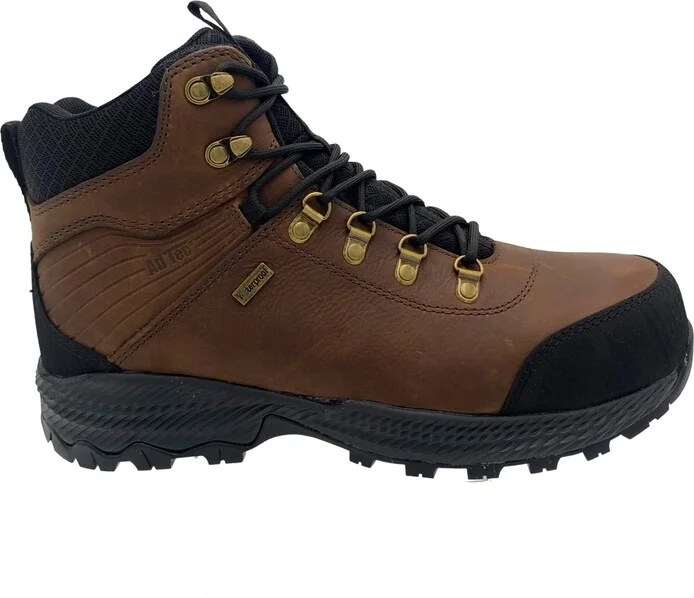 AdTec Men's Men 6" Work Hiker, waterproof, Tumble Leather, Brown - Image 2