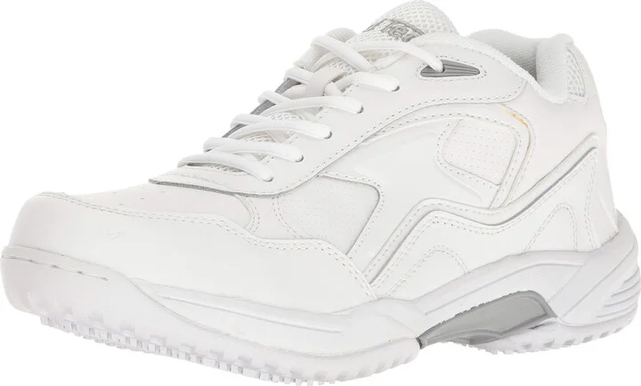 ADTEC Men's White Lace Work Shoe - Slip Resistant