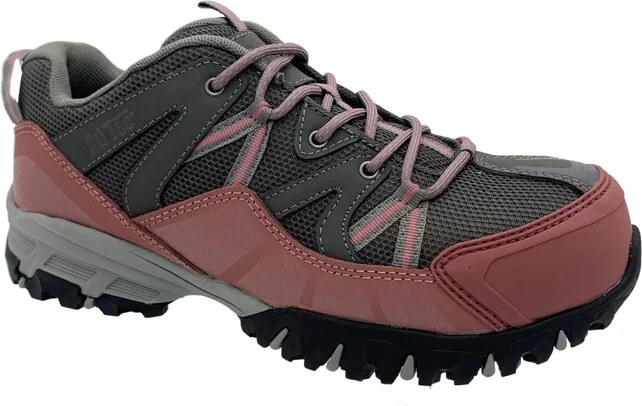 AdTec Women's 4" Work Hiker, Cap Toe - Black/pink