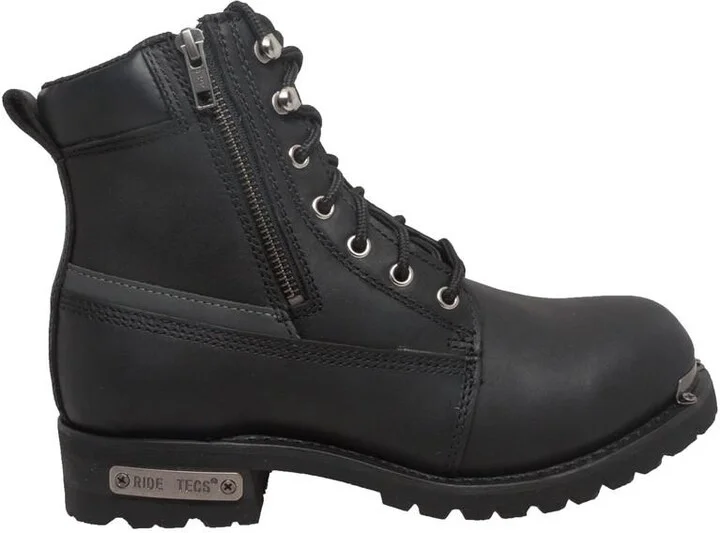 AdTec Women's 6" Reflective Double Zipper Biker Boot - Image 2