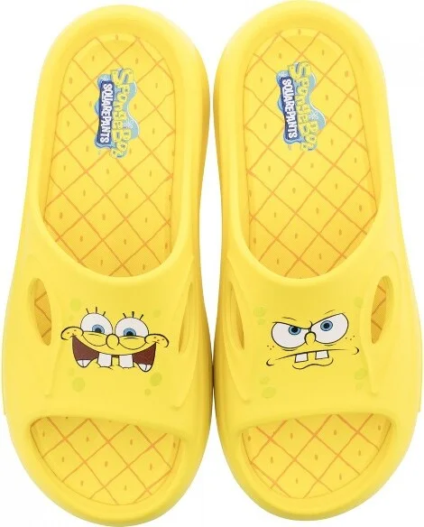 Adult SpongeBob SquarePants Athletic Open Toe Slides - Size - Image 2