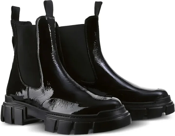 Adventure chunky-sole patent ankle boots - Image 2