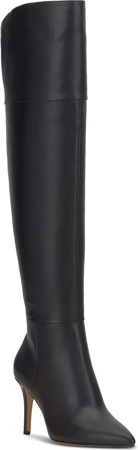 Adysen Womens Faux Suede Pointed Toe Over-The-Knee Boots