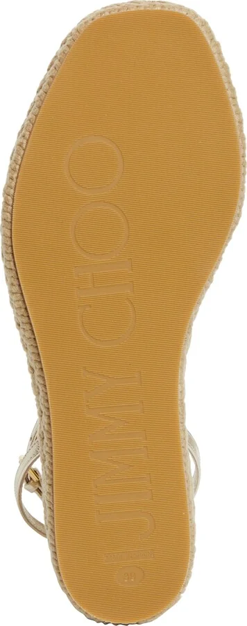 Aella Metallic Leather Espadrille Wedge Sandal - Image 6