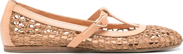 Aerati raffia ballerinas