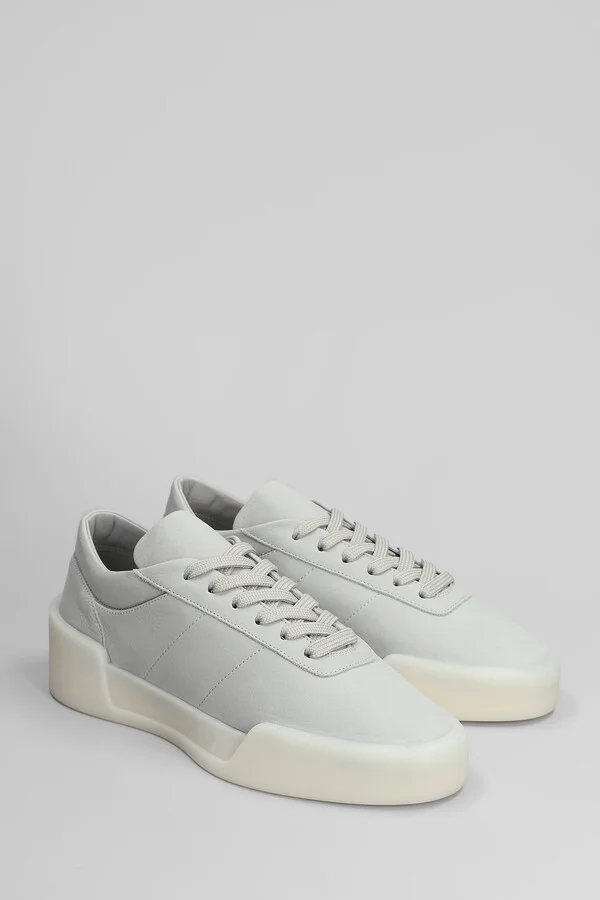 Aerobic Low Sneakers In Grey Suede - Image 2