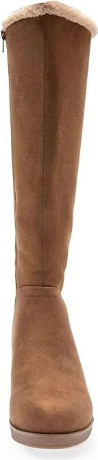 Aerosoles 2BINOCULAR Tall Wedge Boot Women's Boots Tobacco Faux Suede : 8.5 C - Wide - Image 2