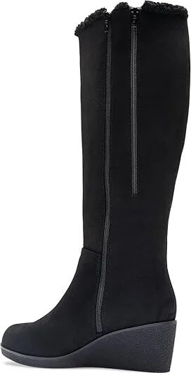 Aerosoles 2BINOCULAR Tall Wedge Boot Women's Boots Tobacco Faux Suede : 8.5 C - Wide - Image 8