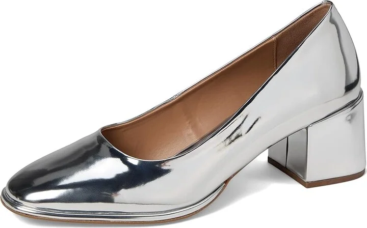 Aerosoles Alae High Women's Heels Silver Mirror Metallic Faux Leather : 8.5 B - Medium - Image 5
