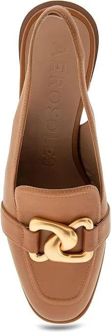 Aerosoles Allure High Women's Heels Tan Leather : 9 M, Leather/Rubber - Image 2