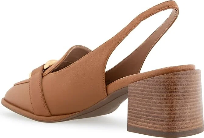 Aerosoles Allure High Women's Heels Tan Leather : 9 M, Leather/Rubber - Image 3