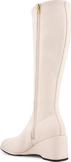 Aerosoles Angela Women's Boots Eggnog Stretch Faux Leather : 10 B - Medium - Image 4