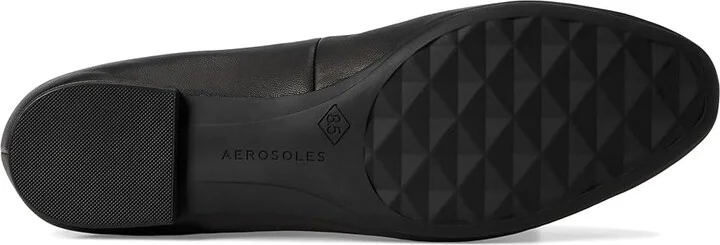 Aerosoles Arena Women's Flat Shoes Black Leather : 6.5 B - Medium - Image 3