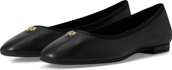 Aerosoles Arena Women's Flat Shoes Black Leather : 6.5 B - Medium