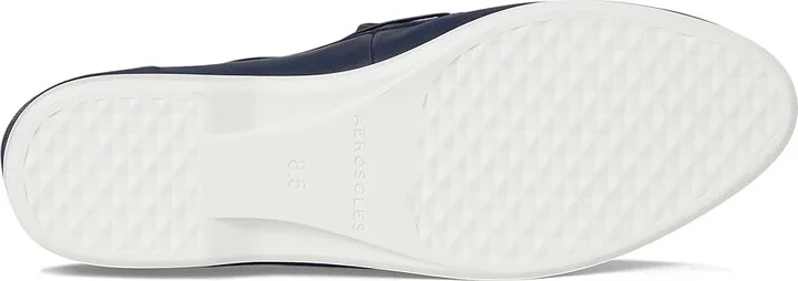 Aerosoles Barita Women's Dress Flat Shoes Navy Leather (white Outsole) : 9 B - Medium - Image 3