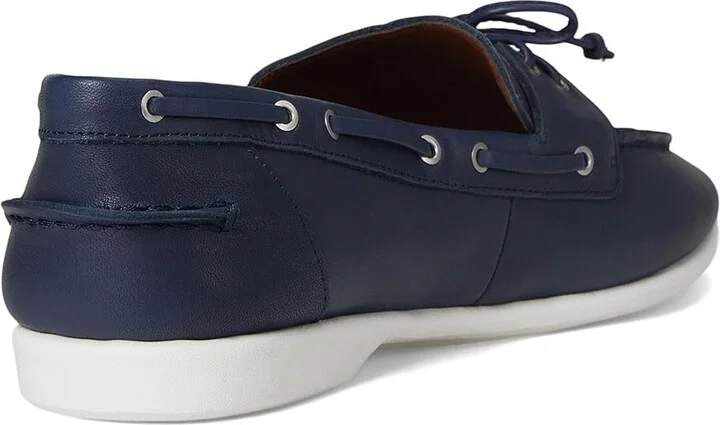 Aerosoles Barita Women's Dress Flat Shoes Navy Leather (white Outsole) : 9 B - Medium - Image 4