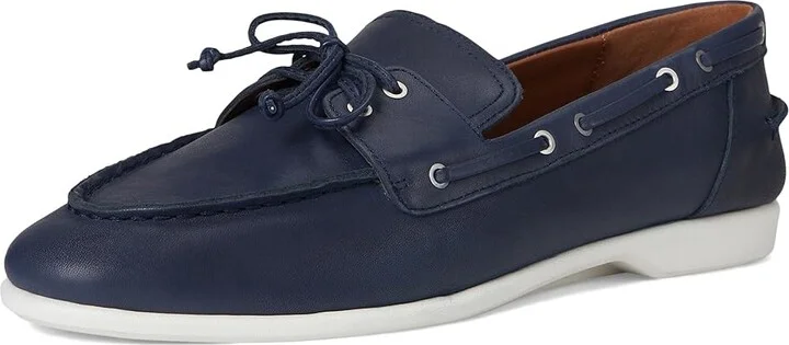 Aerosoles Barita Women's Dress Flat Shoes Navy Leather (white Outsole) : 9 B - Medium - Image 5