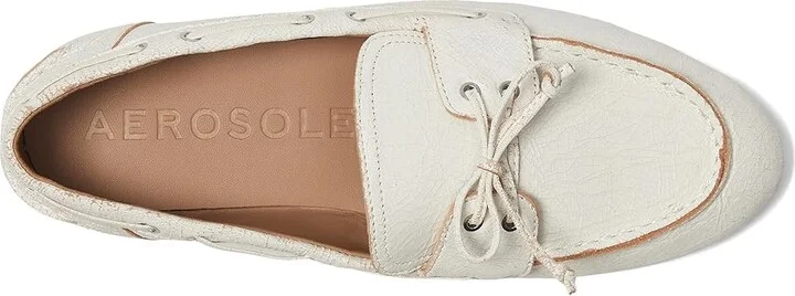 Aerosoles Barita Women's Dress Flat Shoes Navy Leather (white Outsole) : 9 B - Medium - Image 8