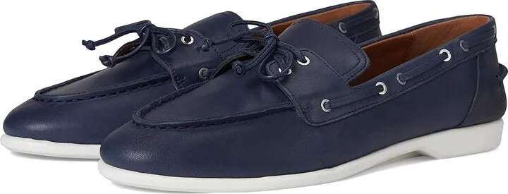 Aerosoles Barita Women's Dress Flat Shoes Navy Leather (white Outsole) : 9 B - Medium