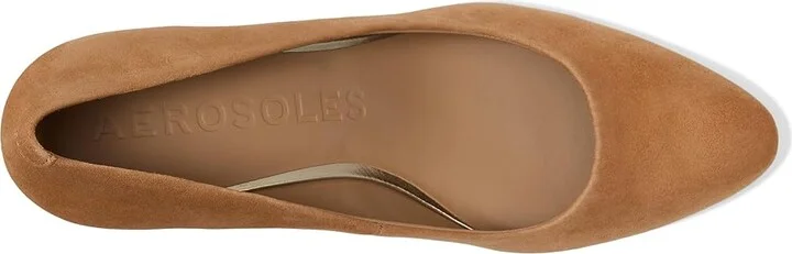 Aerosoles Betsy High Women's Heels Tan Suede : 9 B - Medium, Leather - Image 2