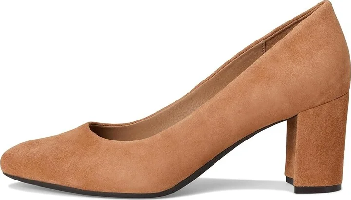 Aerosoles Betsy High Women's Heels Tan Suede : 9 B - Medium, Leather - Image 6