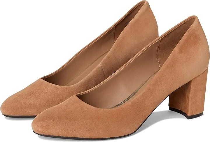 Aerosoles Betsy High Women's Heels Tan Suede : 9 B - Medium, Leather