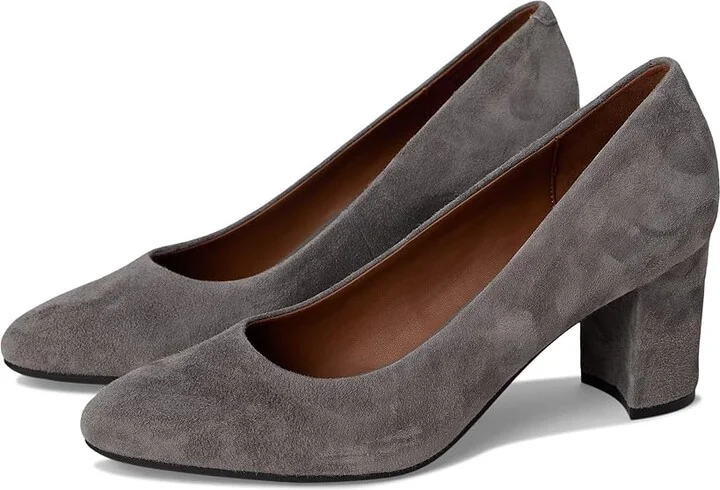 Aerosoles Betsy High Women's Heels Thunder Grey Suede : 11 D - Wide, Leather