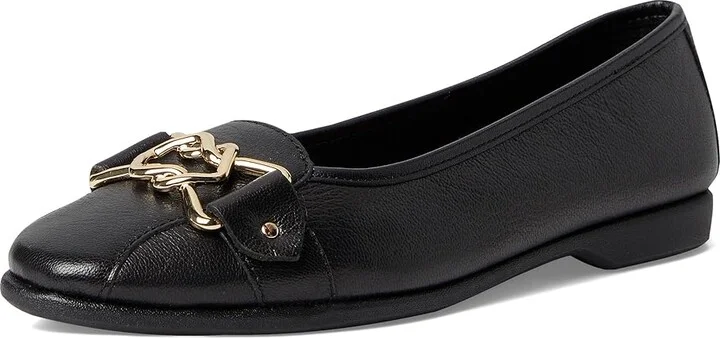 Aerosoles Bia Women's Flat Shoes Black Leather : 7.5 M - Image 5