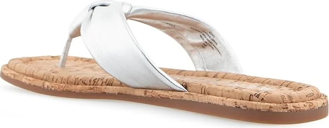 Aerosoles Bond Women's Sandals Silver Metallic Leather : 9.5 M, Leather/Rubber - Image 3