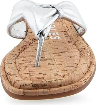 Aerosoles Bond Women's Sandals Silver Metallic Leather : 9.5 M, Leather/Rubber - Image 4