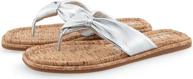 Silver Metallic Leather