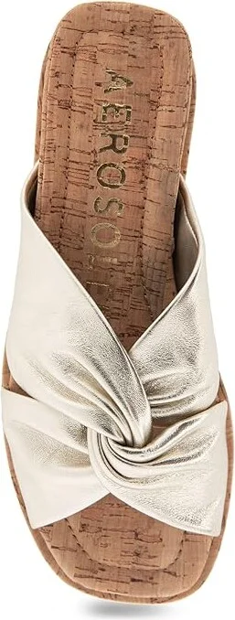 Aerosoles Brady Women's Sandals Soft Gold Leather : 6.5 M - Image 2